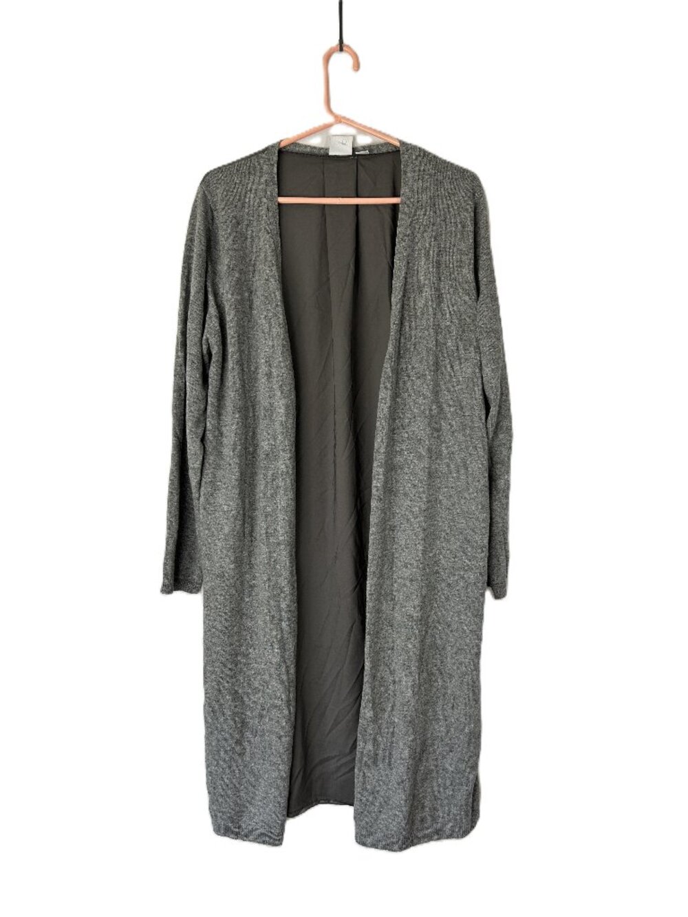 0 Degrees Celsius Angor Blend Duster Cardigan XL Gray Minimalist
